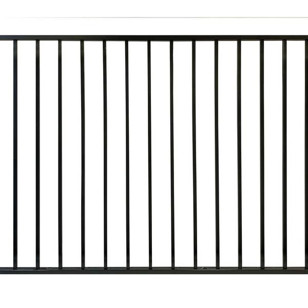 Stratco 4 ft. x 6 ft. Black Aluminum EZI Fence Panels