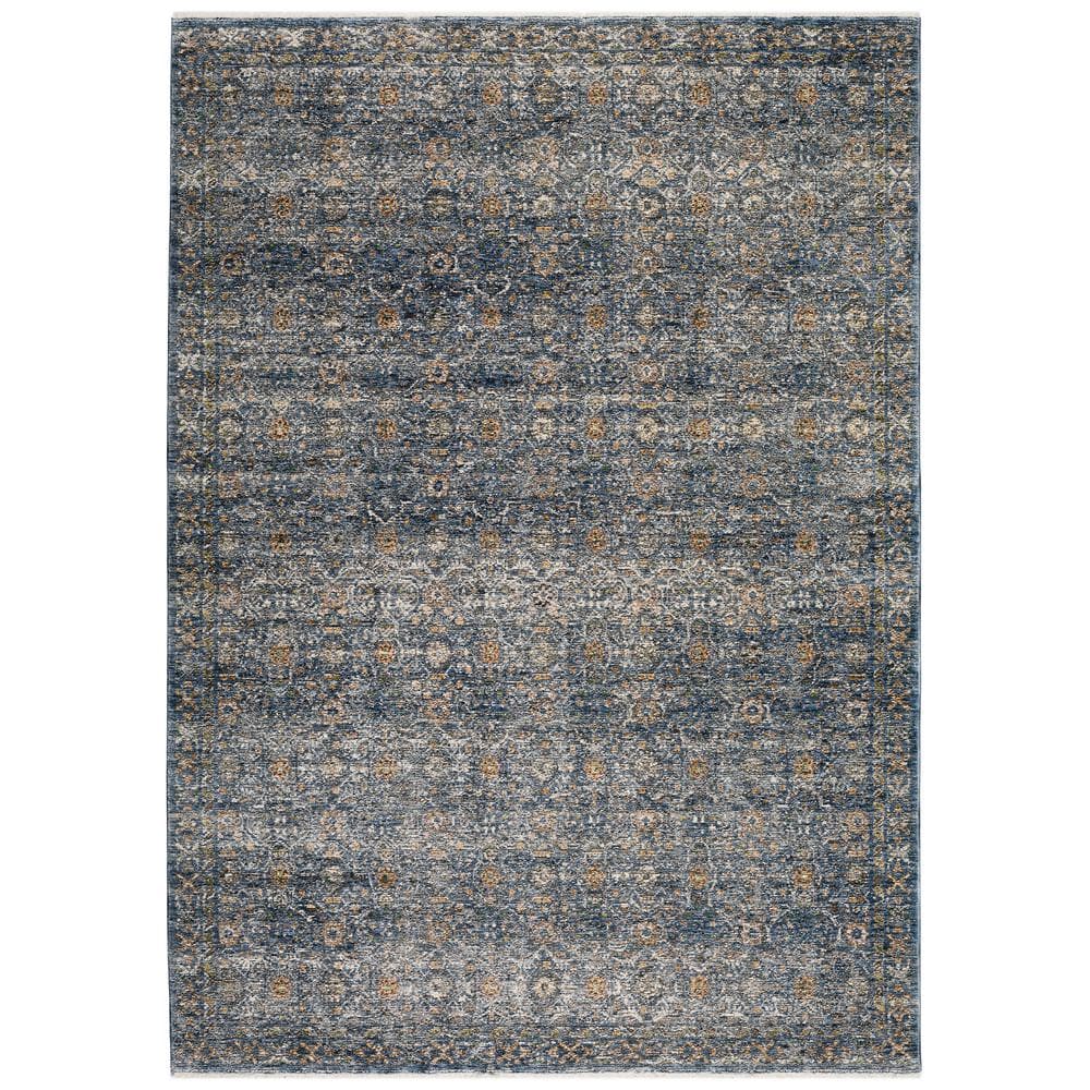 Addison Rugs Yarra Vintage 3 ft. x 5 ft. Blue Rug YA6NA3X5 - The Home Depot