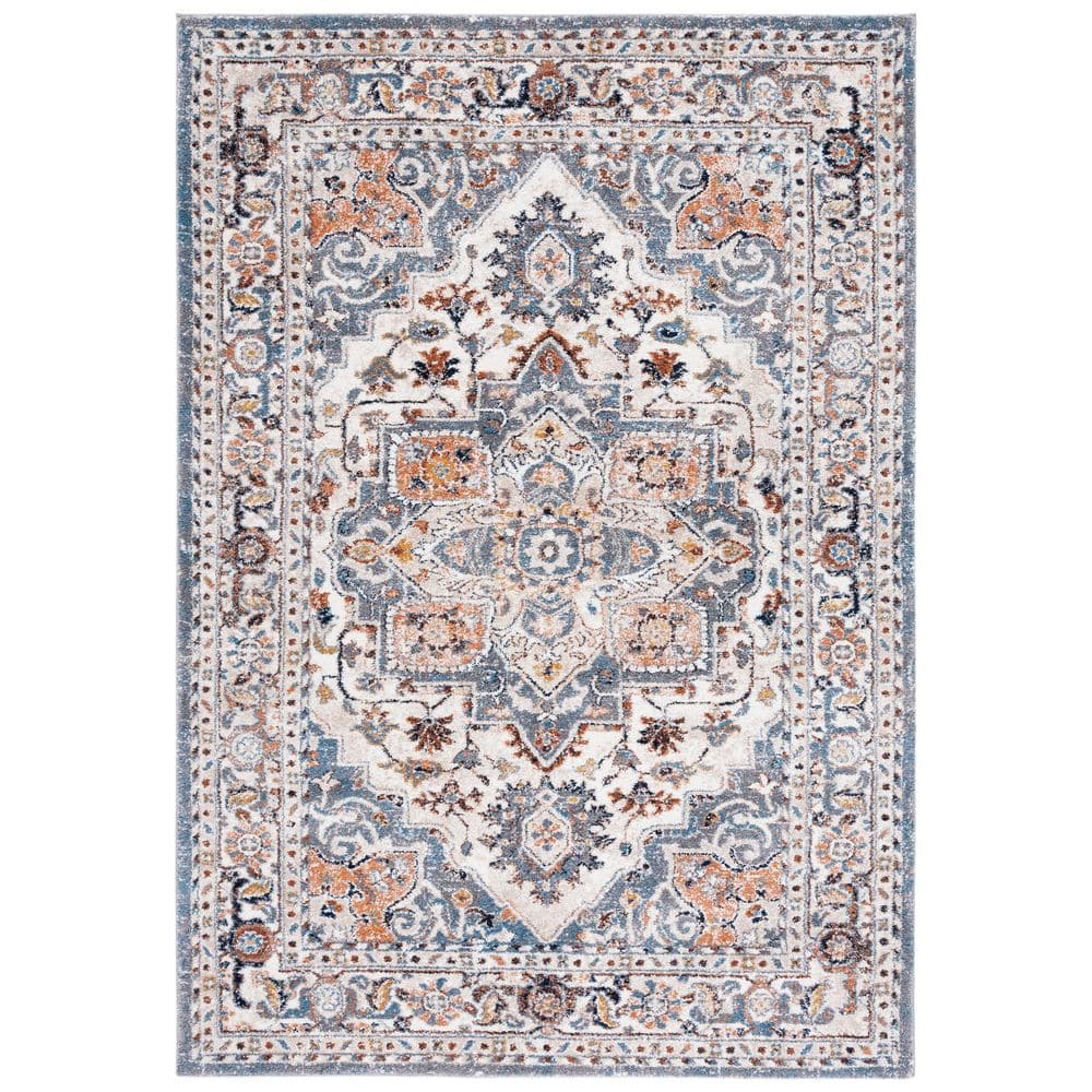 Symphony 4 ft. x 6 ft. Ivory/Gray Floral Border Area Rug price history on PriceWatchPro