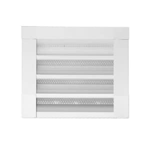 Gibraltar Building Products 14 in. x 18 in. Rectangular White Galvanized  Steel Built-in Screen Gable Louver Vent GLFF1418WH-1/8 - The Home Depot