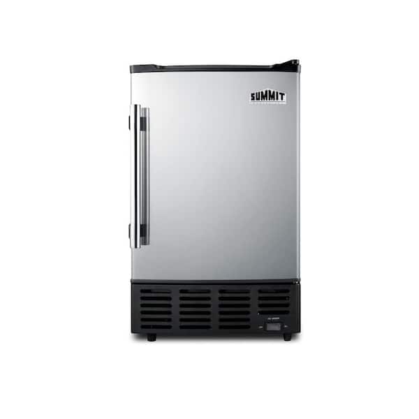 Summit Appliance 15 in. 10 lb. Built-In Icemaker in Platinum