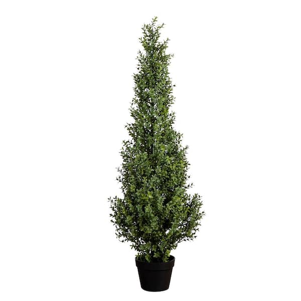 Nearly Natural 4 ft. UV Resistant Artificial Boxwood Topiary Tree (Indoor/Outdoor)