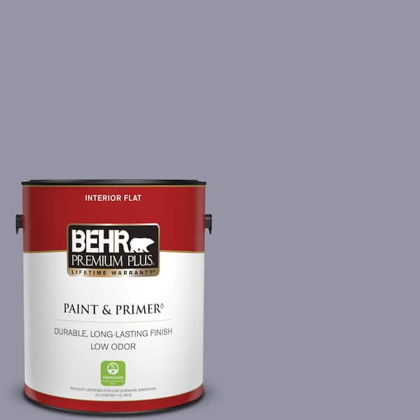 BEHR PREMIUM PLUS 1 gal. #640F-5 Ash Violet Flat Low Odor Interior Paint & Primer