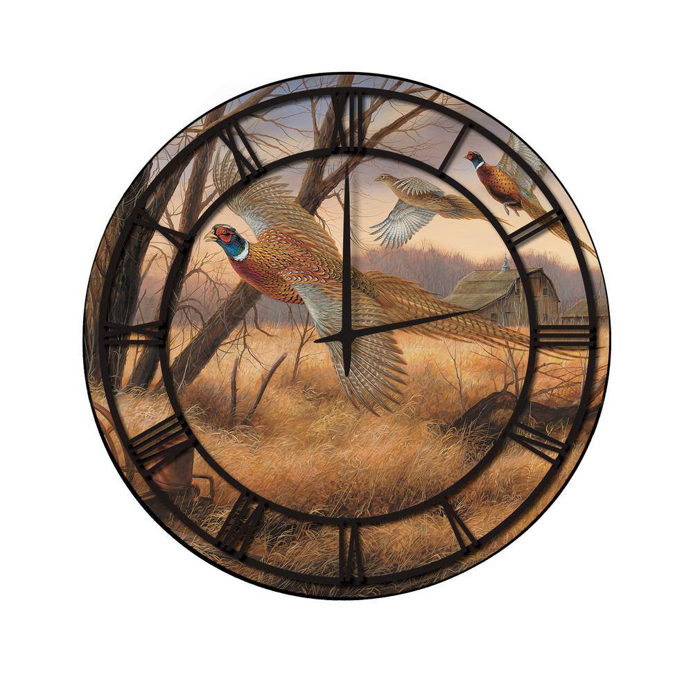 "Prairie Wings" Full Coverage Art And Black Numbers Imaged Wall Clock ...