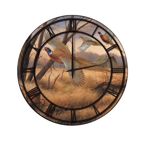 Unbranded "Prairie Wings" Full Coverage Art and Black Numbers Imaged Wall Clock