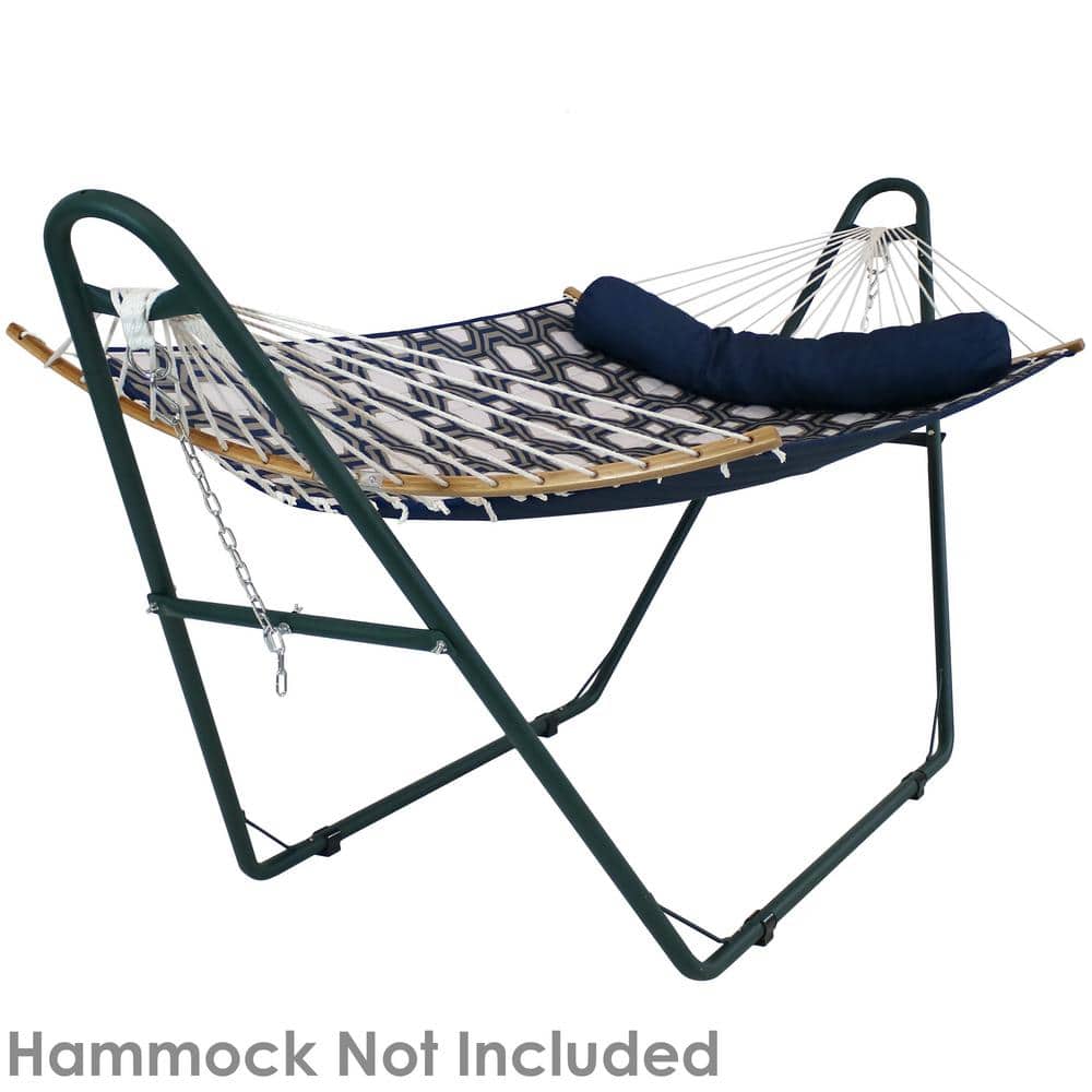 Green Powder-Coated Steel Universal Hammock Stand for 2-Person