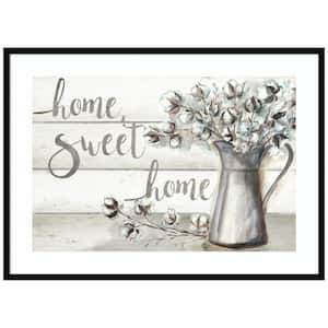 ''Farmhouse Cotton Home Sweet Home'' by Tre Sorelle Studios 1-Piece Framed Giclee Typography Art Print 30 in. x 41 in.