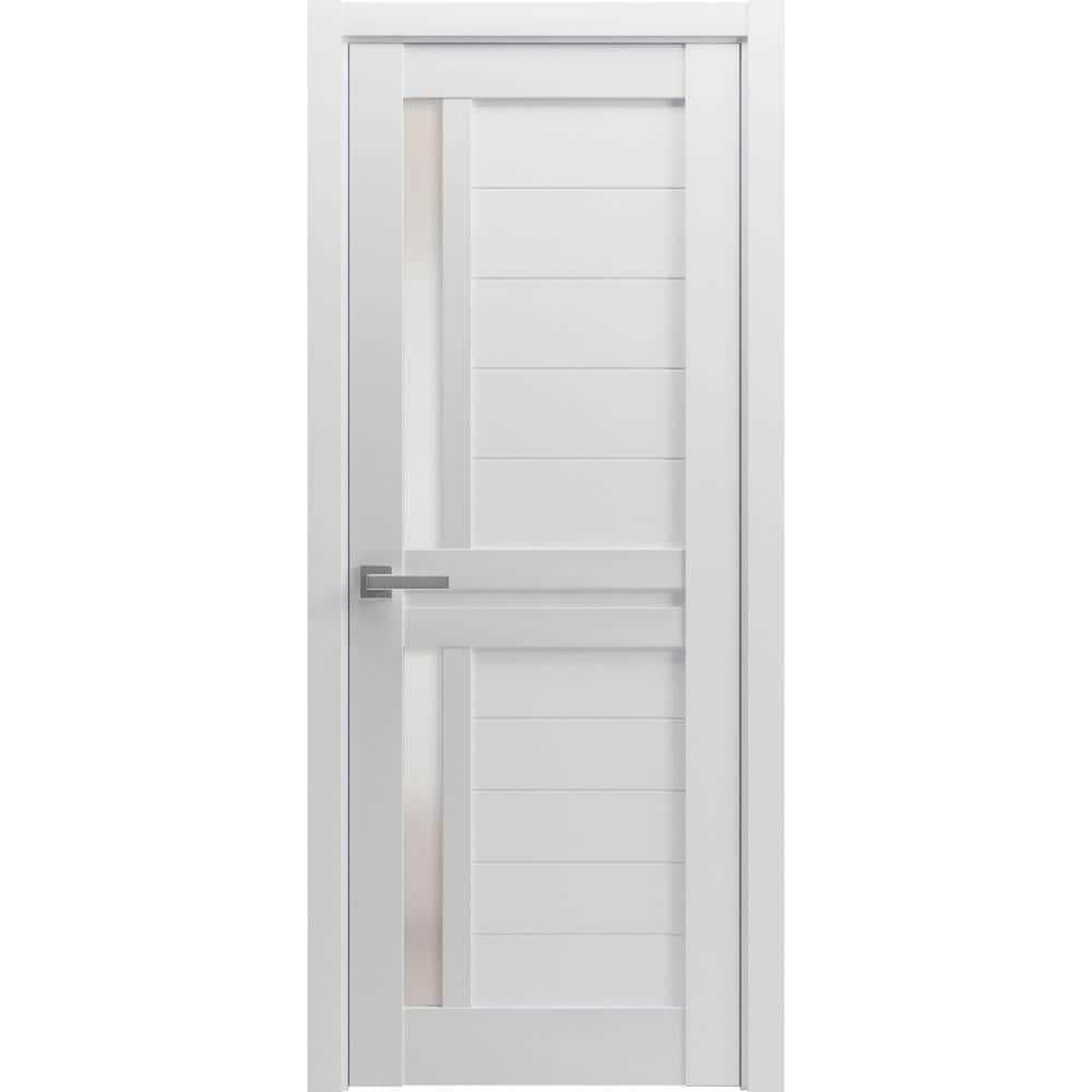 36 in. x 80 in. 1 Panel White Finished MDF Sliding Door with Hardware price history on PriceWatchPro