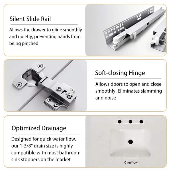 Lonni 30 in. W. x 19 in. D x 34 in. H Single Sink Solid Wood Bath