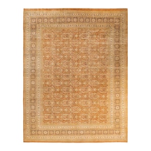 One-of-a-Kind Traditional Brown 9 ft. x 12 ft. Hand Knotted Oriental Area Rug