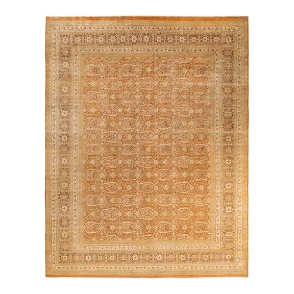Solo Rugs One-of-a-Kind Traditional Brown 9 ft. x 12 ft. Hand Knotted Oriental Area Rug