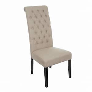 Riggs Dark Beige Linen Tufted Dining Chair (Set of 2)