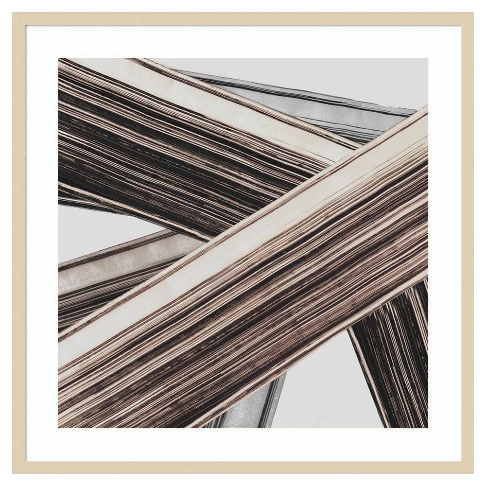 Bold Impressions I 33" Brown Framed Abstract Print
