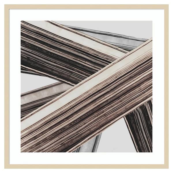 Amanti Art Bold Impressions I by Jacob q 33 in. W x 33 in. H. Wood Framed Wall Art Print Framed in Brown