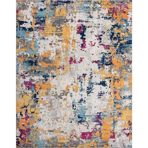 Dynamic Abstract Multi-Color 5 ft. x 8 ft. Indoor Area Rug