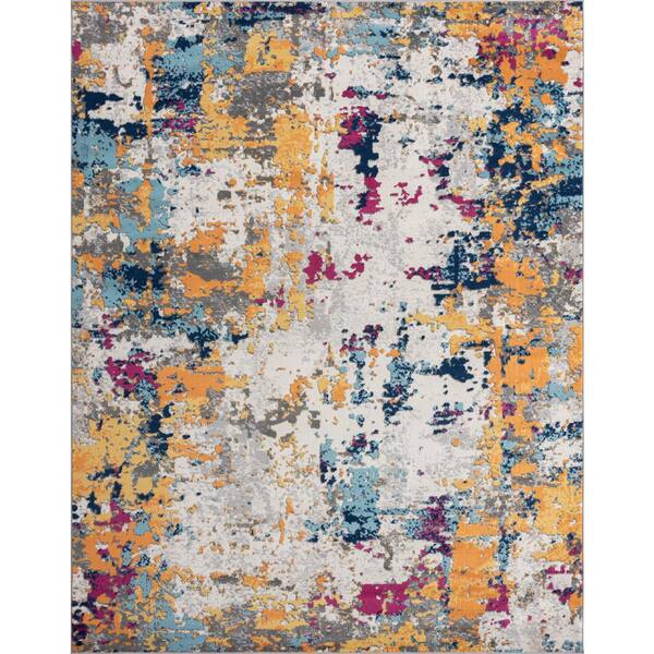 Tayse Rugs Dynamic Abstract Multi-Color 5 ft. x 8 ft. Indoor Area Rug