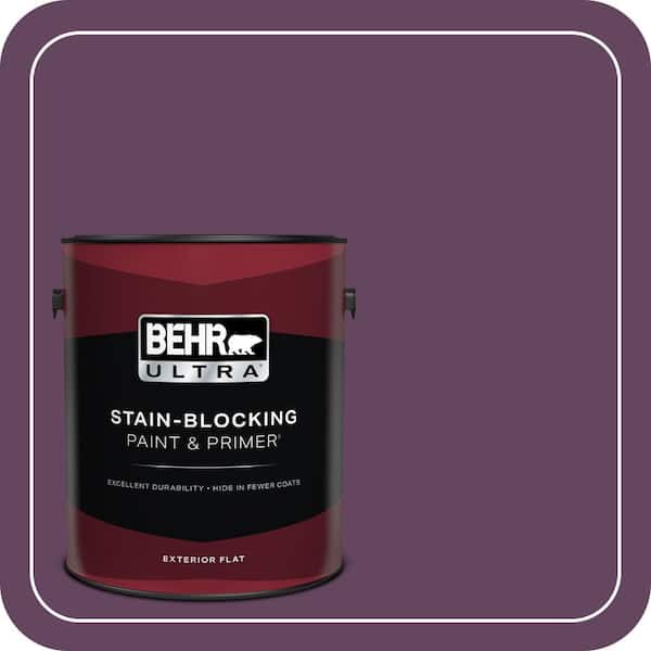 BEHR ULTRA 1 gal. #MQ5-35 Plum Rich Flat Exterior Paint & Primer