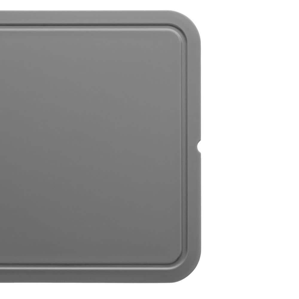 Gray Polypropylene Rectangular Cutting Board Set, 12.5"
