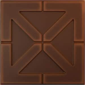 19 5/8 in. x 19 5/8 in. Xander EnduraWall Decorative 3D Wall Panel, Aged Metallic Rust (12-Pack for 32.04 Sq. Ft.)