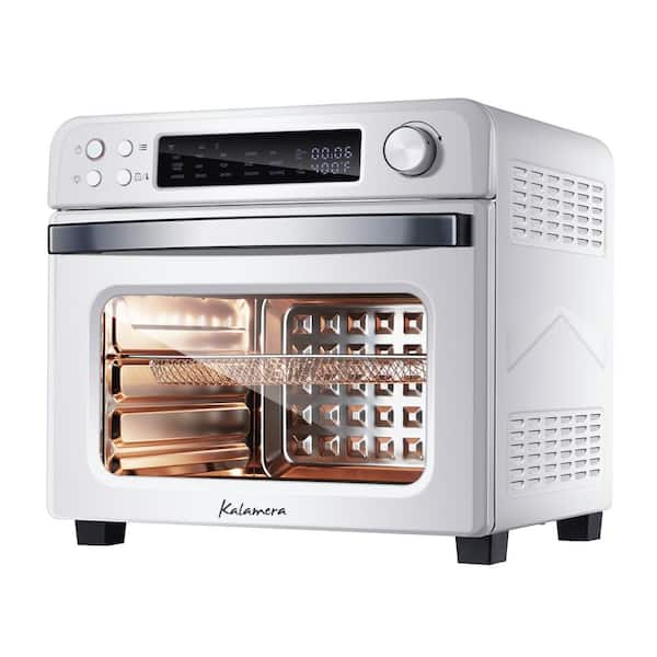 Kalamera 20 qt. 1700-Watt White Air Fryer Toaster Oven Preset Menu