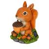 Phewnyzo 6.3 in. x 6.3 in. x 9.45 in. Brown squirrel Solar Garden Decor Statue LED Lights 28E044PH052