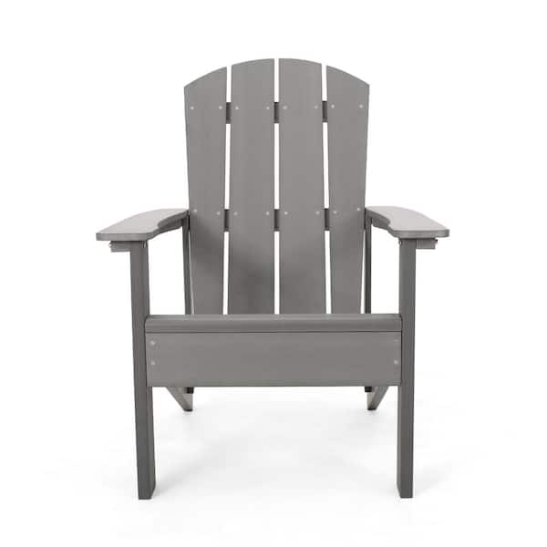 TIRAMISUBEST Gray Classic Outdoor Wood Adirondack Chair