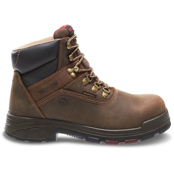 Wolverine Men's Cabor Waterproof 6'' Work Boots - Soft Toe - Dark Brown Size 7.5(M)