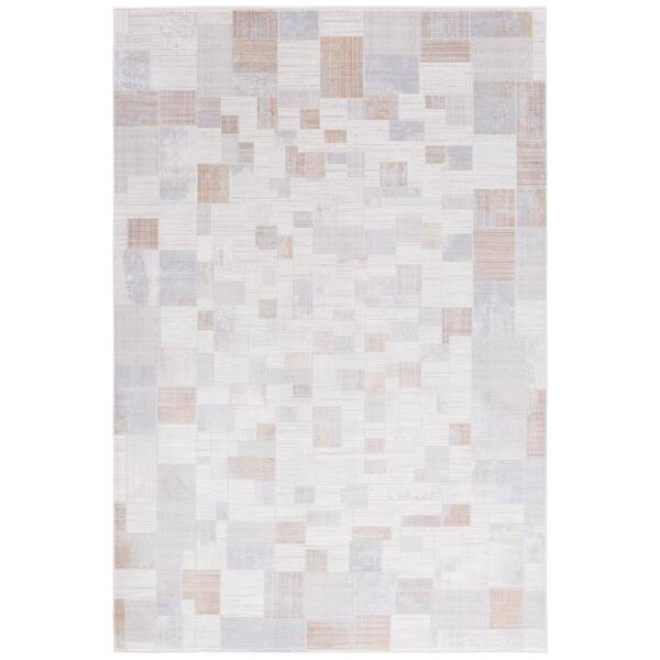 Signature 9 x 12 Gray/Blue Patchwork Area Rug