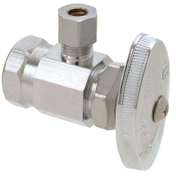 BrassCraft 1/2 in. FIP Inlet x 1/4 in. Compression Outlet Multi-Turn Angle Valve