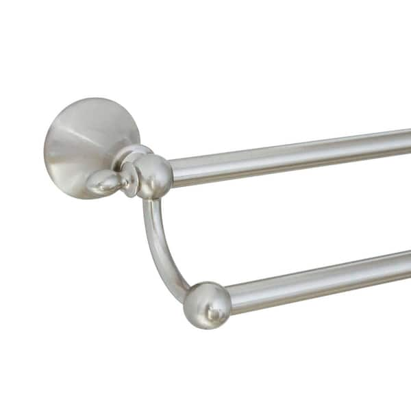 MODONA Antica 24 in. Double Towel Bar in Satin Nickel