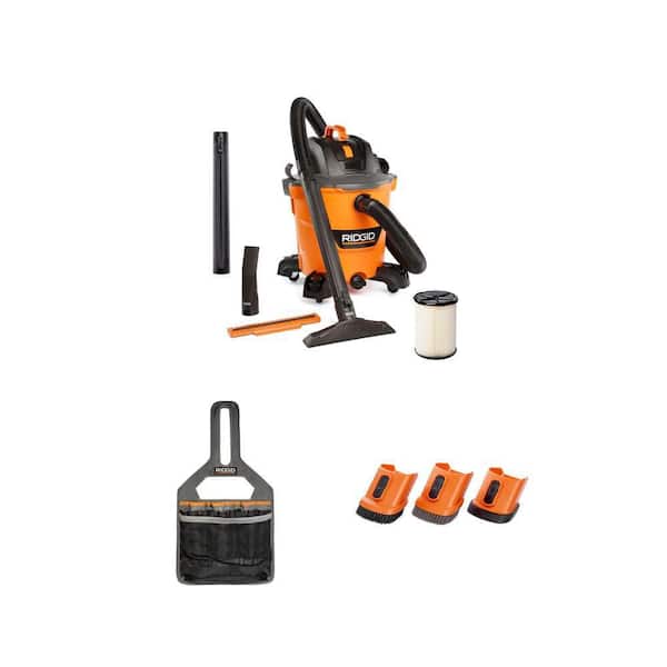 12 Gallon 5.0 Peak HP NXT Shop Vacuum with Filter, Locking Hose, Attachments, Storage Bag and 2-1/2 in. Car Nozzle Kit