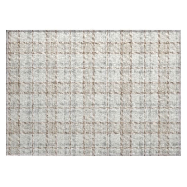 Chantille Machine Washable Indoor/Outdoor Abstract ACN1052 Linen 1 ft. 8 in. x 2 ft. 6 in. Area Rug