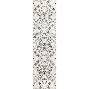 My Texas House Saltillo White Indoor 2 ft. x 8 ft. Area Rug