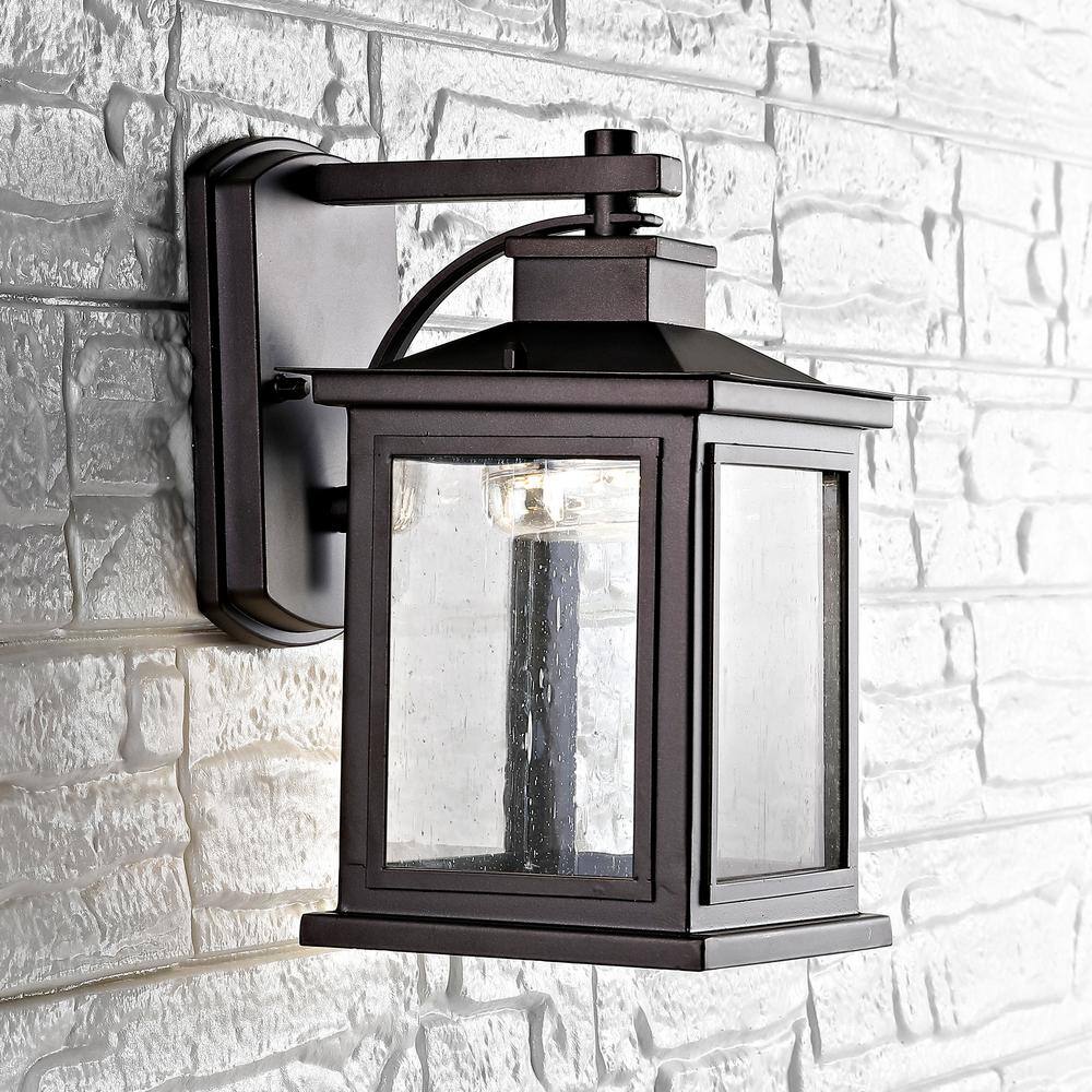 Gorgen Bronze 9.5" Square Outdoor Wall Lantern