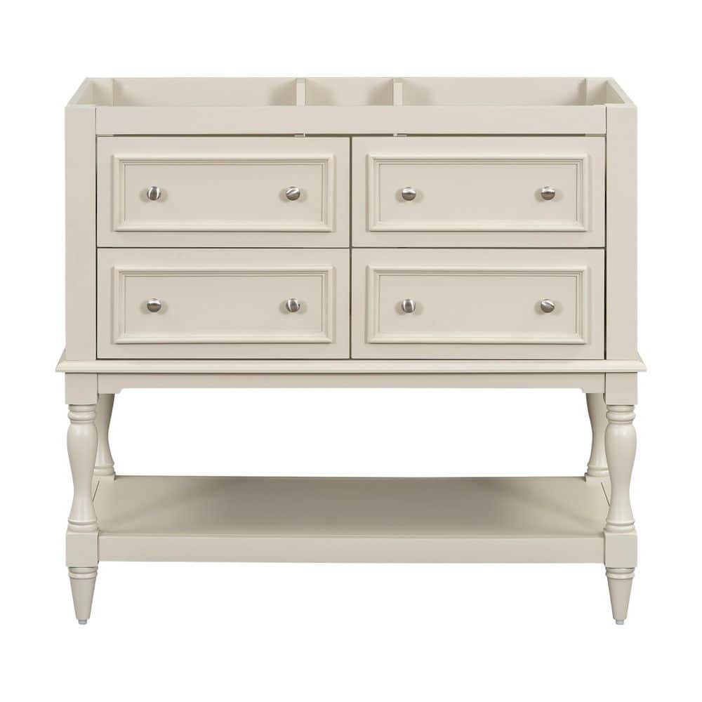 35.5 in. Bath Vanity Cabinet without Top in Beige Unassembled price history on PriceWatchPro