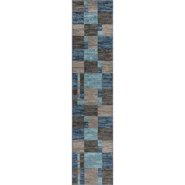 Unique Loom Autumn Providence Blue Gray 2' 7 x 12' 0 Area Rug 3172713