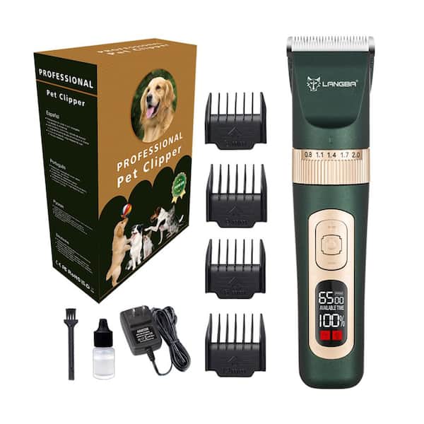 Wellco Pet Grooming Kit Electric Shaver Nail Clipper Scissors Nail File  Hair Comb Brush Set with USB Cable PGMKT - The Home Depot