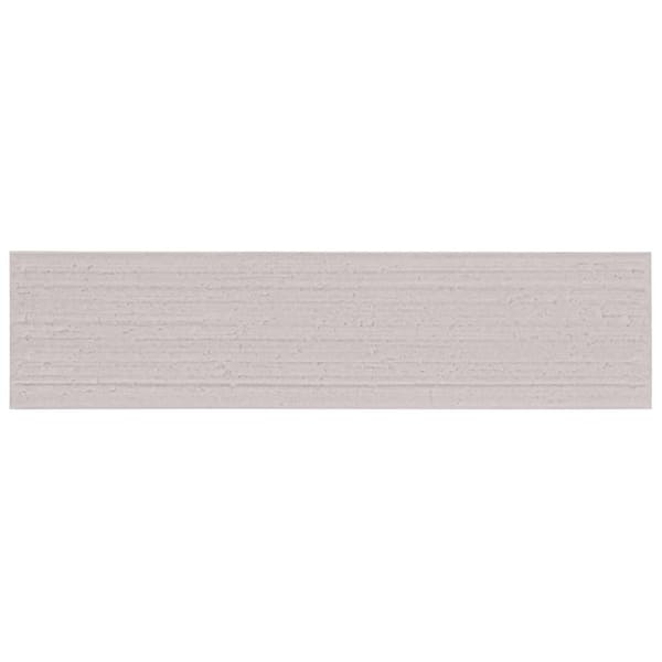 Ivy Hill Tile Barclay Silver Gray 2.55 in. x 0.35 in. Textured Matte Ceramic Wall Tile Sample