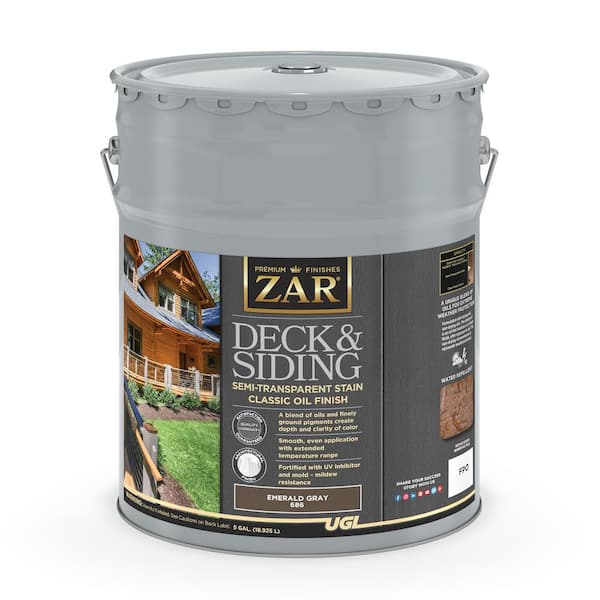 ZAR 5 gal. Emerald Gray Exterior Deck and Siding Semi-Transparent Stain