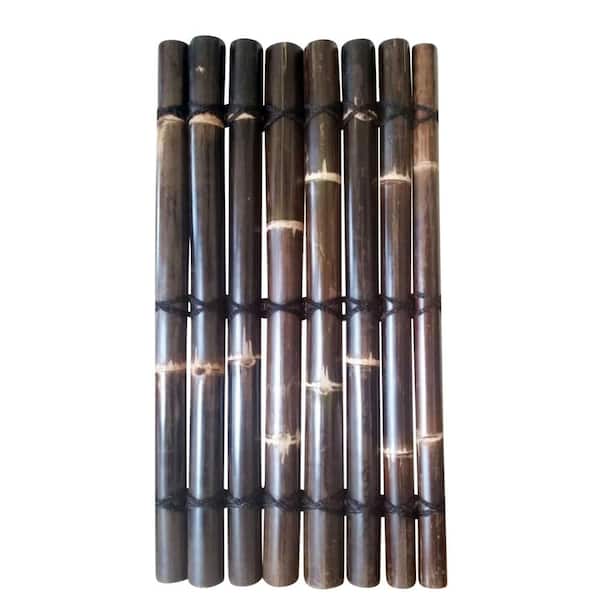 Master Garden Products 4 in. H x 4 ft. L Black Bamboo Split Fence Panel