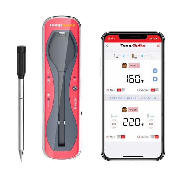 ThermoPro 500 ft. Truly Wireless Meat Thermometer, Red, Bluetooth