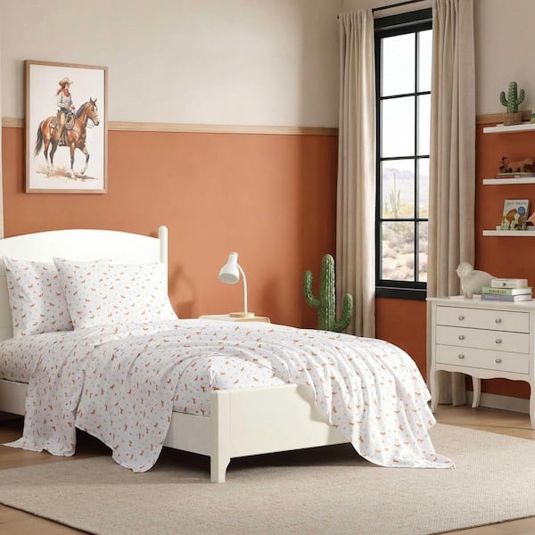 Wrangler Cowgirl Dreams 3-Piece Pink Microfiber Twin Sheet Set