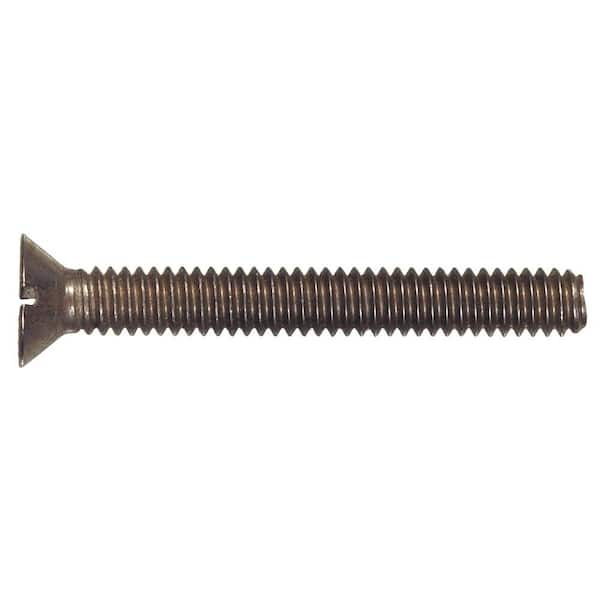 The Hillman Group #8-32 x 1 in. Slotted Flat-Head Machine Screws (30-Pack)