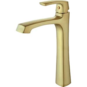 Cardania Single Handle Vessel Sink Faucet in Matte Gold