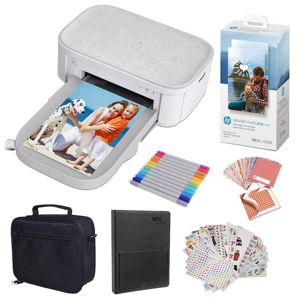 Sprocket Studio Plus 4x6" Instant Photo Printer, Dye Sublimation Printer, Case & Accessories Gift Bundle