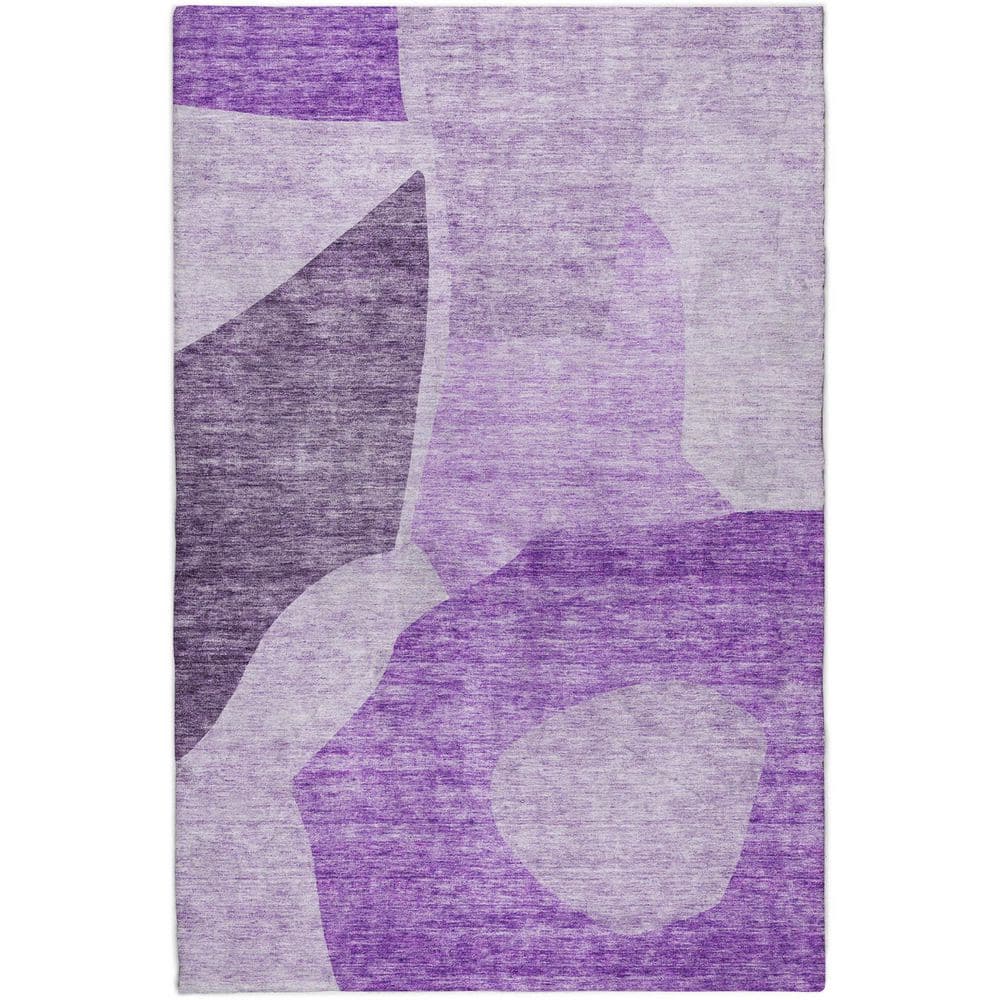Dream Shag Premium Machine Washable Abstract ADS665 Eggplant 8 ft. x 10 ft. Area Rug price history on PriceWatchPro