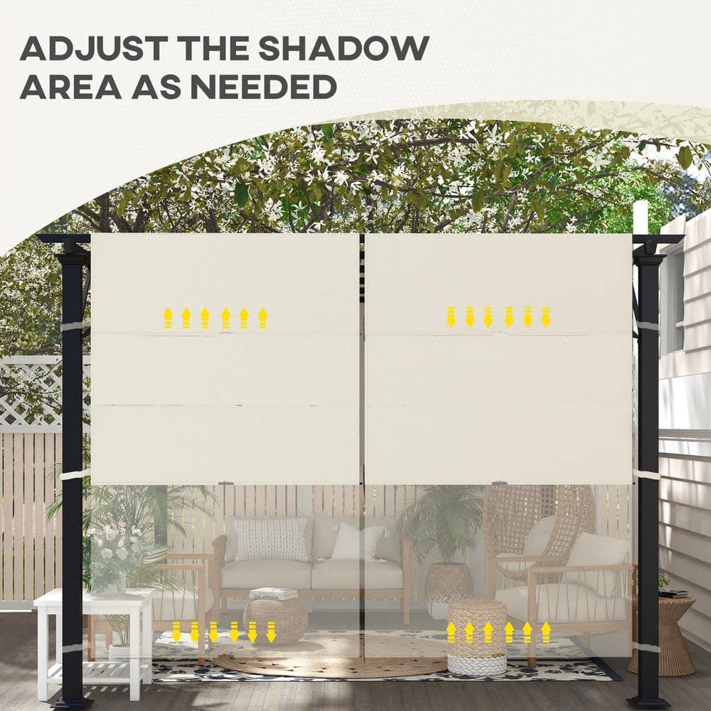 Outsunny UV Protection Beige Polyester Pergola Shade Cover for 10 x 11.8ft Pergola