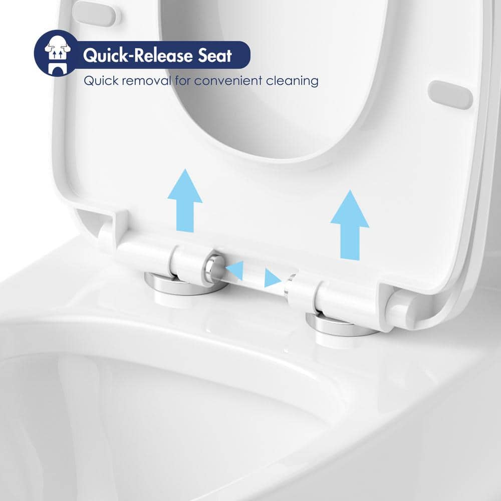 Salerno White 1.28 GPF Elongated One-Piece Toilet