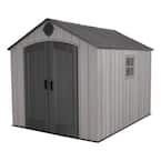 8 ft. W x 10 ft. D Rough Cut Gray Plastic Outdoor Storage Shed