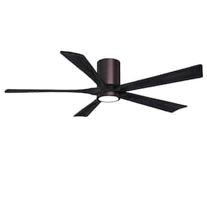 Irene-5HLK 60 in. Integrated LED Indoor/Outdoor Brushed Bronze Ceiling Fan with Remote and Wall Control Included